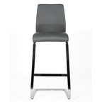 Tabouret de bar Denny avec base chromée