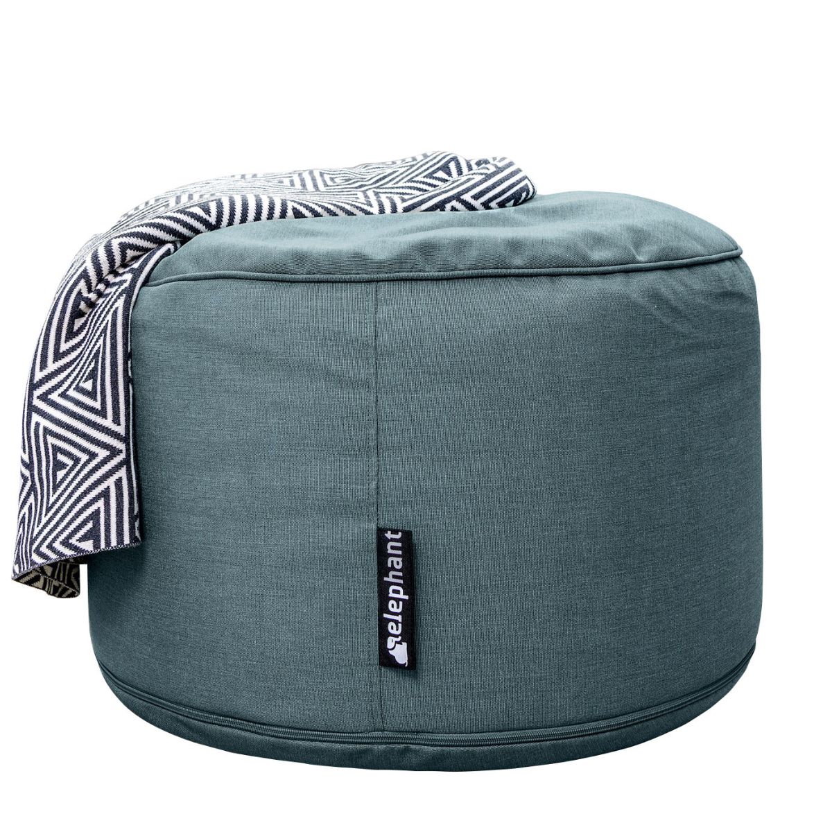 Pouf repose-pieds extérieur bleu sarcelle