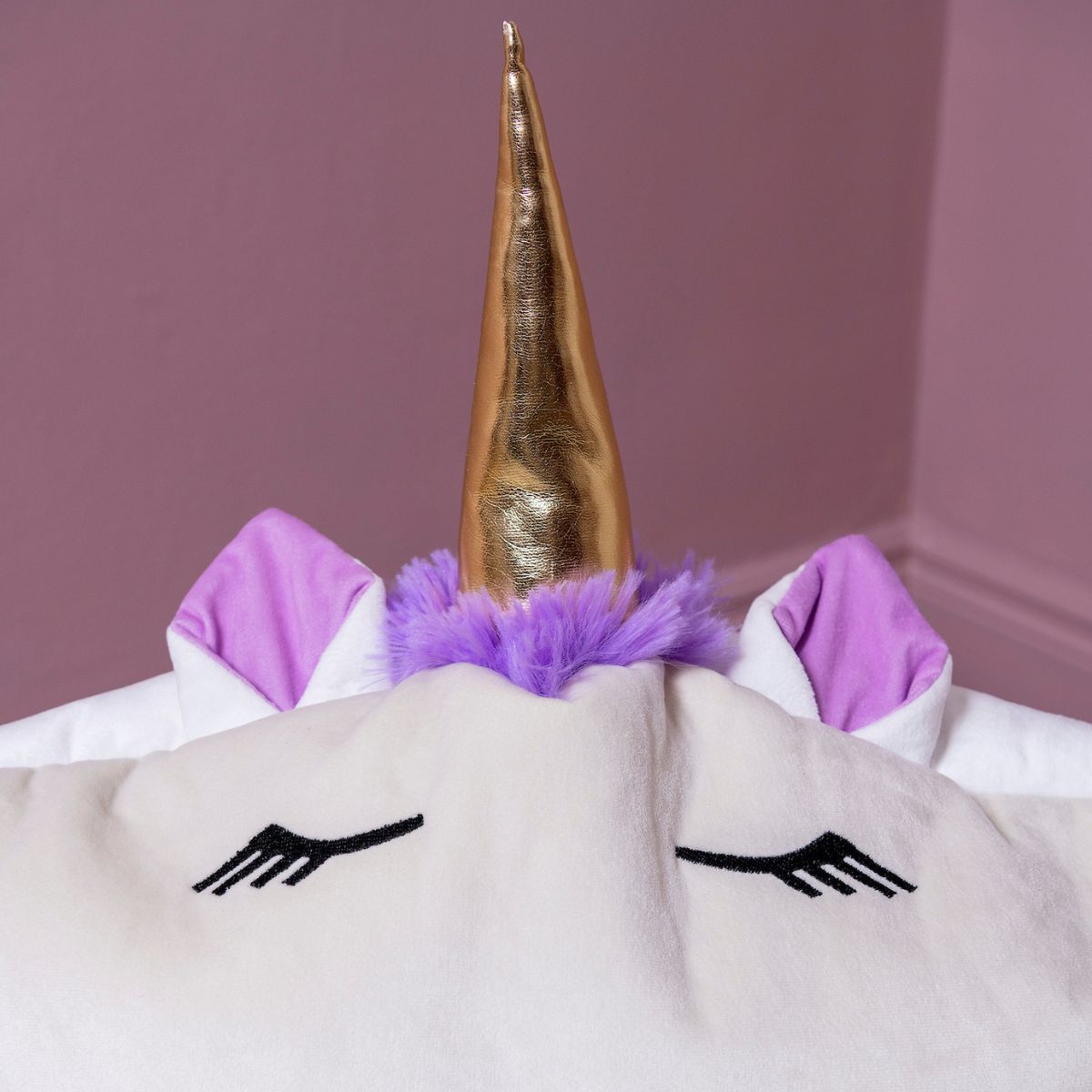 Pouf licorne en velours