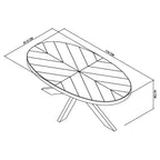 Table basse Elliot en chêne vieilli