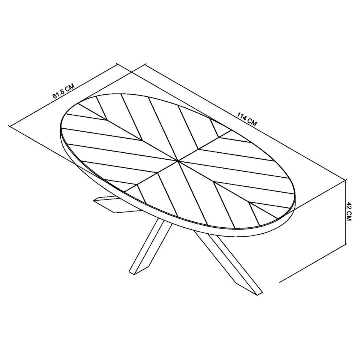 Table basse Elliot en chêne vieilli