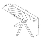 Table console Elliot en chêne vieilli