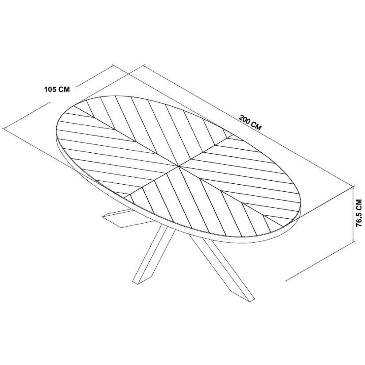 Table de salle à manger Elliot en chêne vieilli