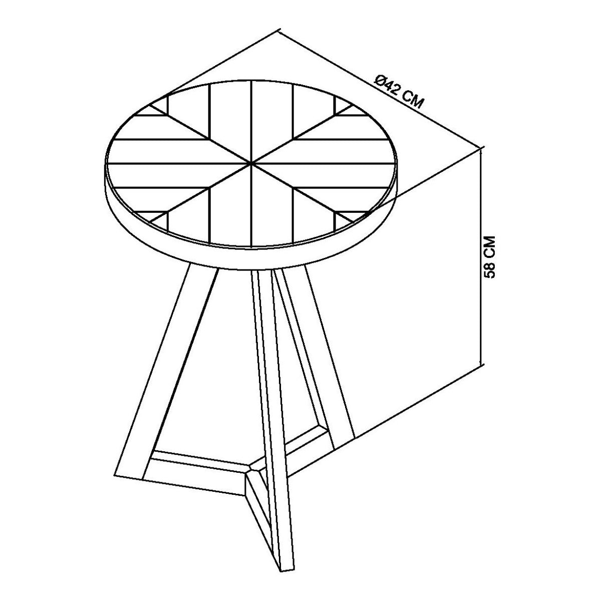 Table de lampe Elliot en chêne vieilli