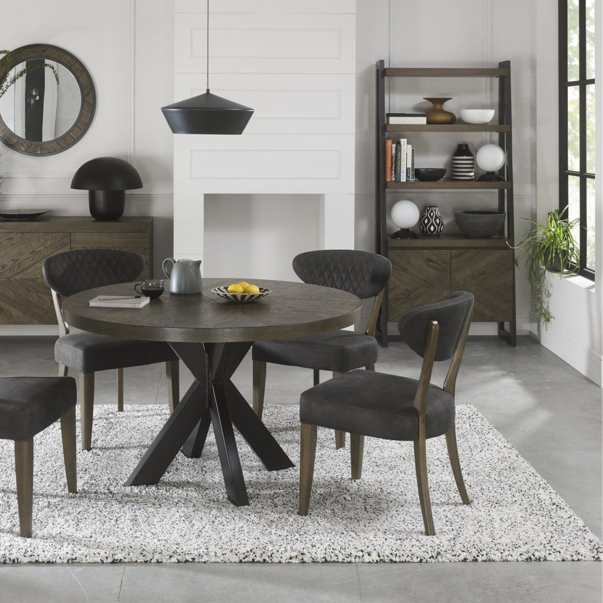 Présentoir d'échelle en chêne vieilli Elliot