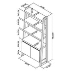 Présentoir d'échelle en chêne vieilli Elliot