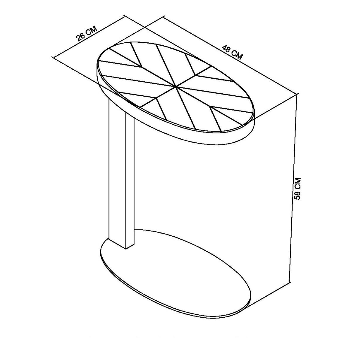 Table basse Elliot en chêne vieilli