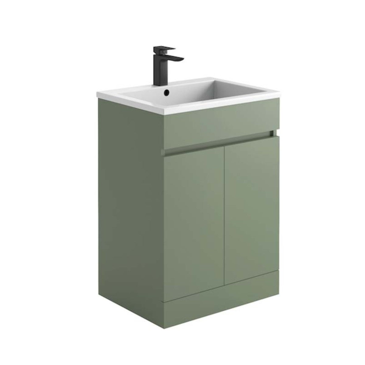Ensemble meuble-lavabo Empire 600 vert avec vasque