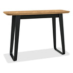 Table console Enfield en chêne et métal