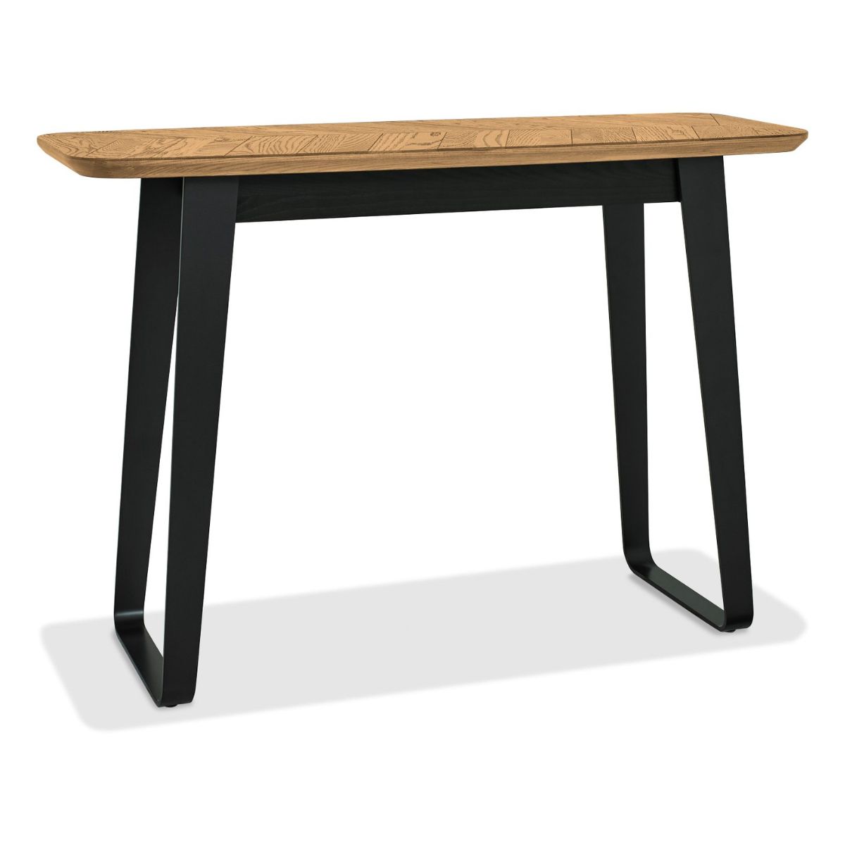 Table console Enfield en chêne et métal
