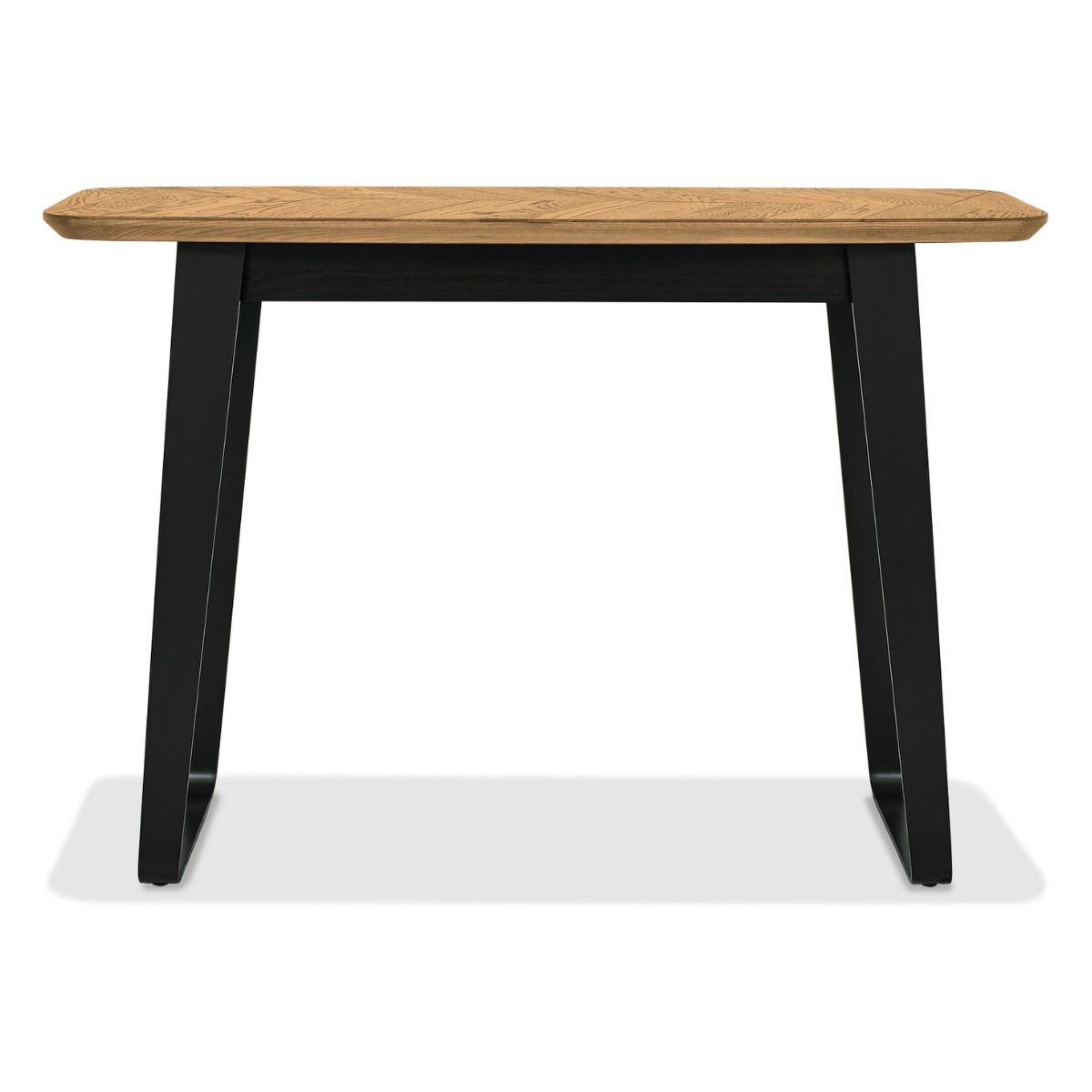 Table console Enfield en chêne et métal