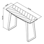 Table console Enfield en chêne et métal