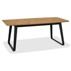 Table de salle à manger extensible Enfield en chêne rustique et métal