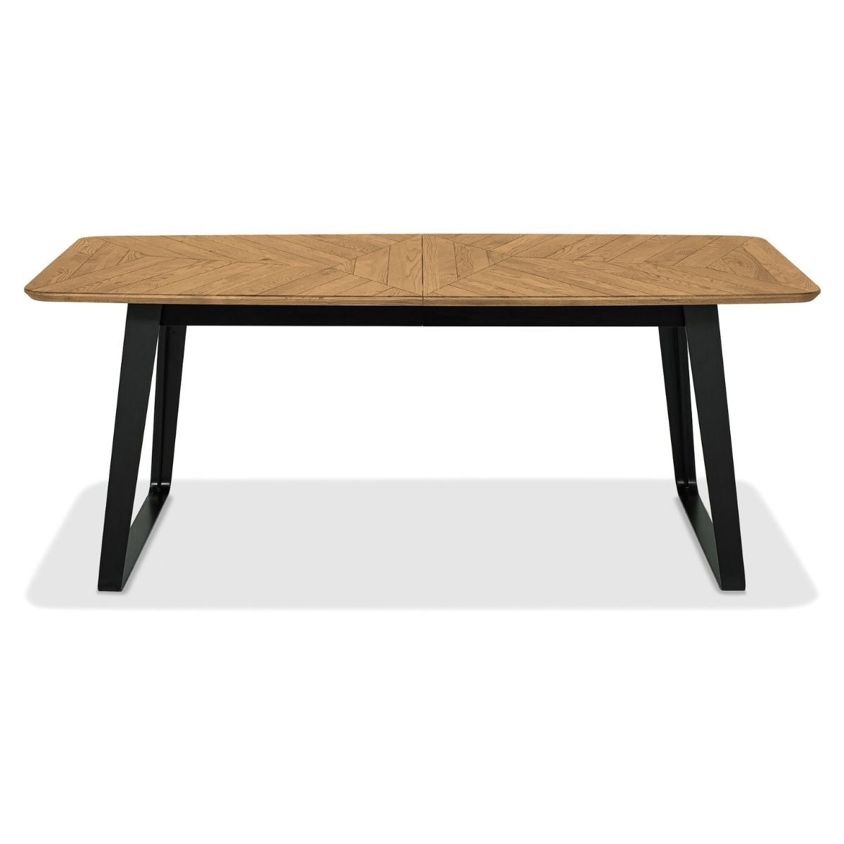Table de salle à manger extensible Enfield en chêne rustique et métal
