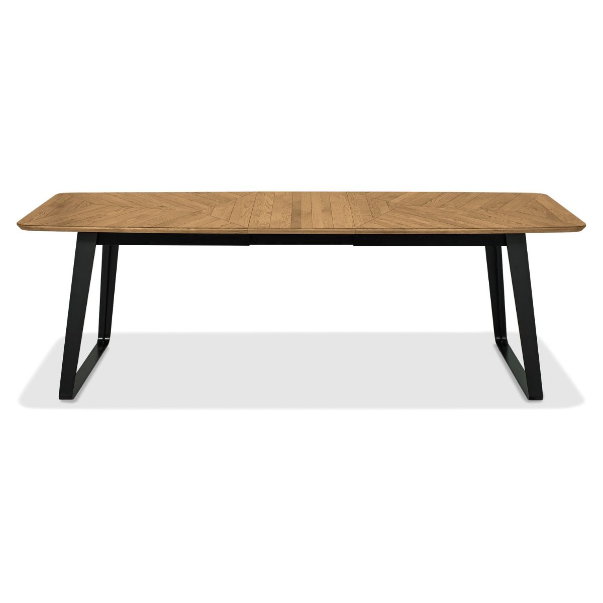 Table de salle à manger extensible Enfield en chêne rustique et métal