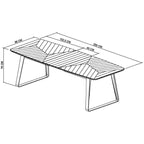 Table de salle à manger extensible Enfield en chêne rustique et métal