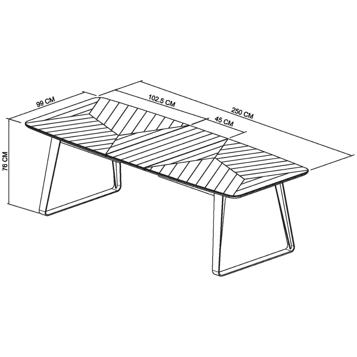 Table de salle à manger extensible Enfield en chêne rustique et métal