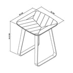 Table de chevet Enfield en chêne et métal