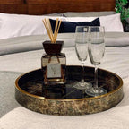 Plateau palmier doré et noir