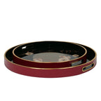 Plateau oriental à fleurs de cerisier - Lot de deux