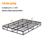 Ressort métallique extra-plat de 12,7 cm (5 pouces), structure robuste avec revêtement gris