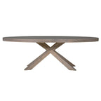 Table de salle à manger ovale en chêne fumé Ferrell