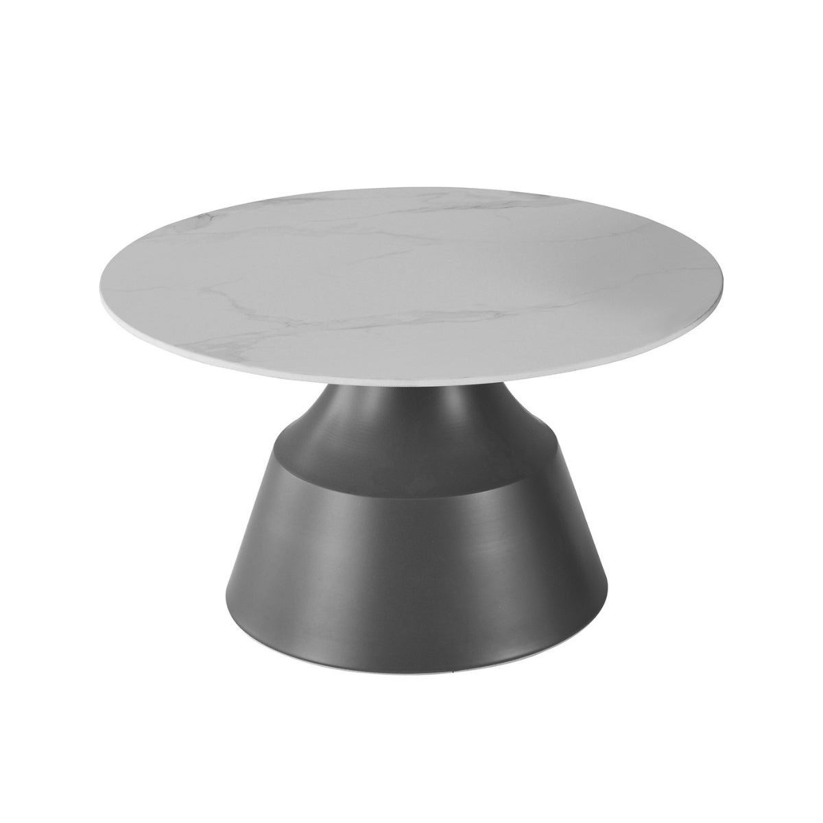 Ensemble de table basse ronde grise moderne Finch