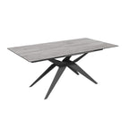 Table de salle à manger extensible en céramique italienne Fiorella Grey