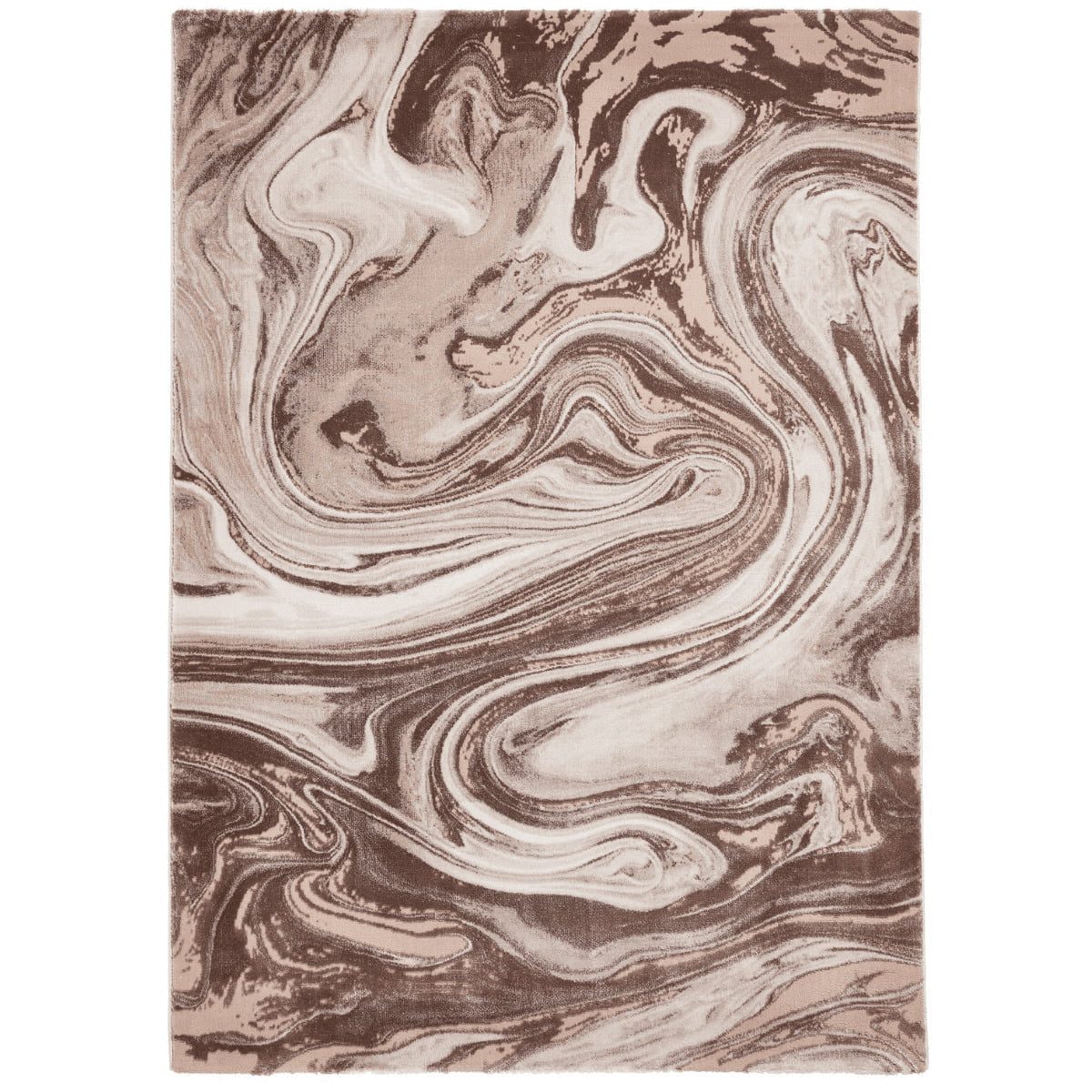 Tapis Florence Latte à motifs tourbillonnants