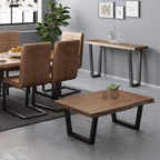 Table console Heatherfield en chêne et métal