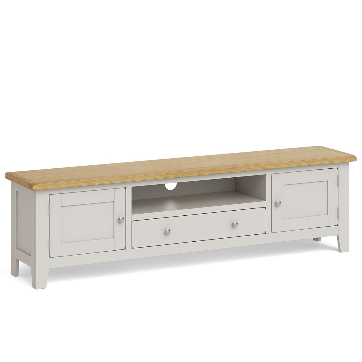 Meuble TV Gentry extra large gris clair