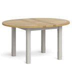 Table de salle à manger extensible ronde Gentry grise 1,2-1,45 m