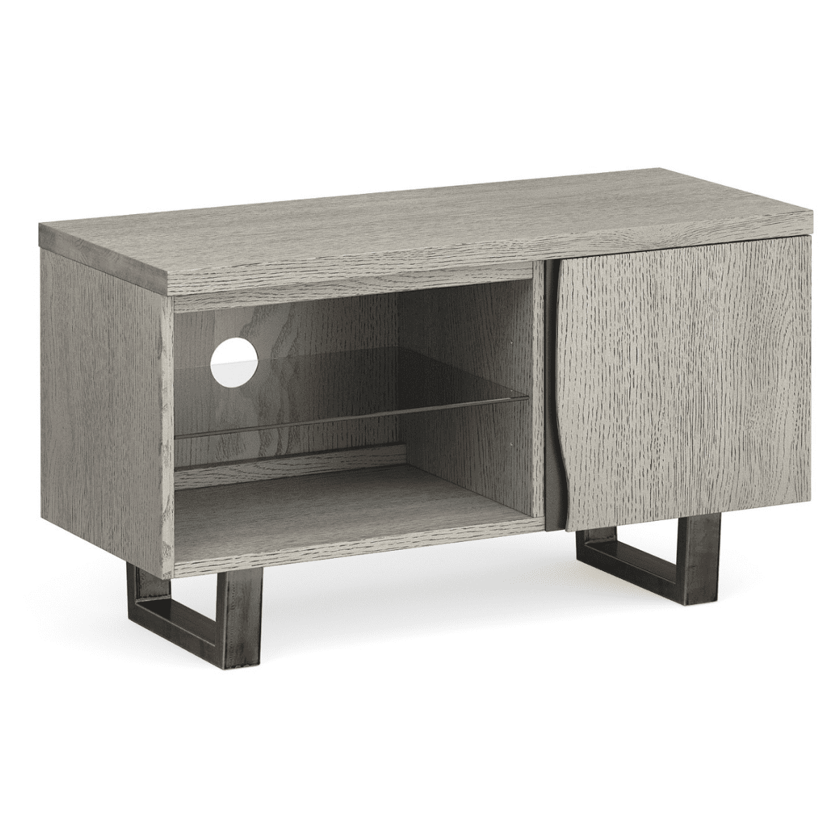 Petit meuble TV Brody en chêne gris délavé