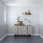 Buffet Brody grand modèle en chêne gris délavé