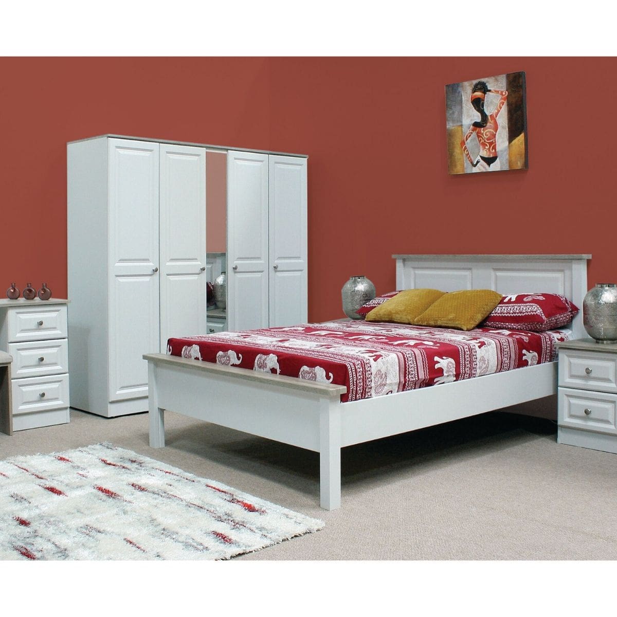 Armoire en bois gris clair Glandor