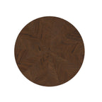 Table d'appoint ronde Griffin en bois foncé et or