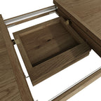 Table de salle à manger extensible Rigel en chêne fumé