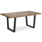 Table de salle à manger Heatherfield en chêne et métal