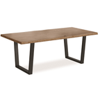 Table de salle à manger Heatherfield en chêne et métal