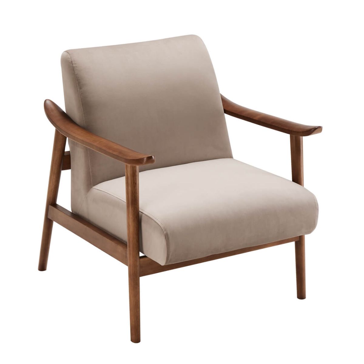 Fauteuil d'appoint en velours Hiram