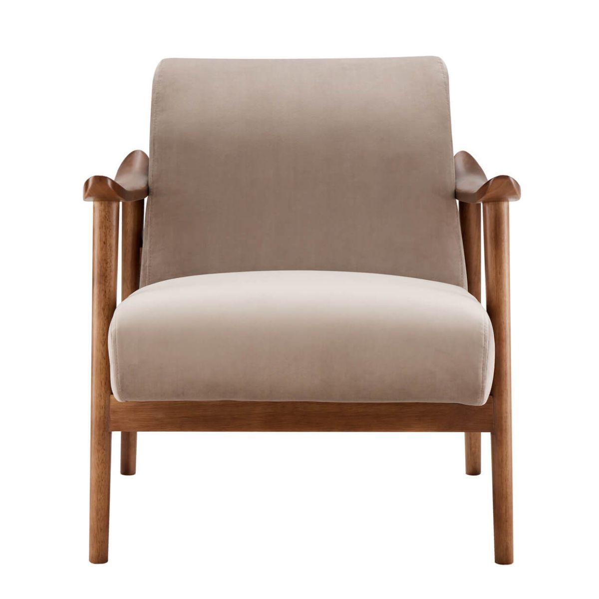 Fauteuil d'appoint en velours Hiram