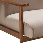 Fauteuil d'appoint en velours Hiram