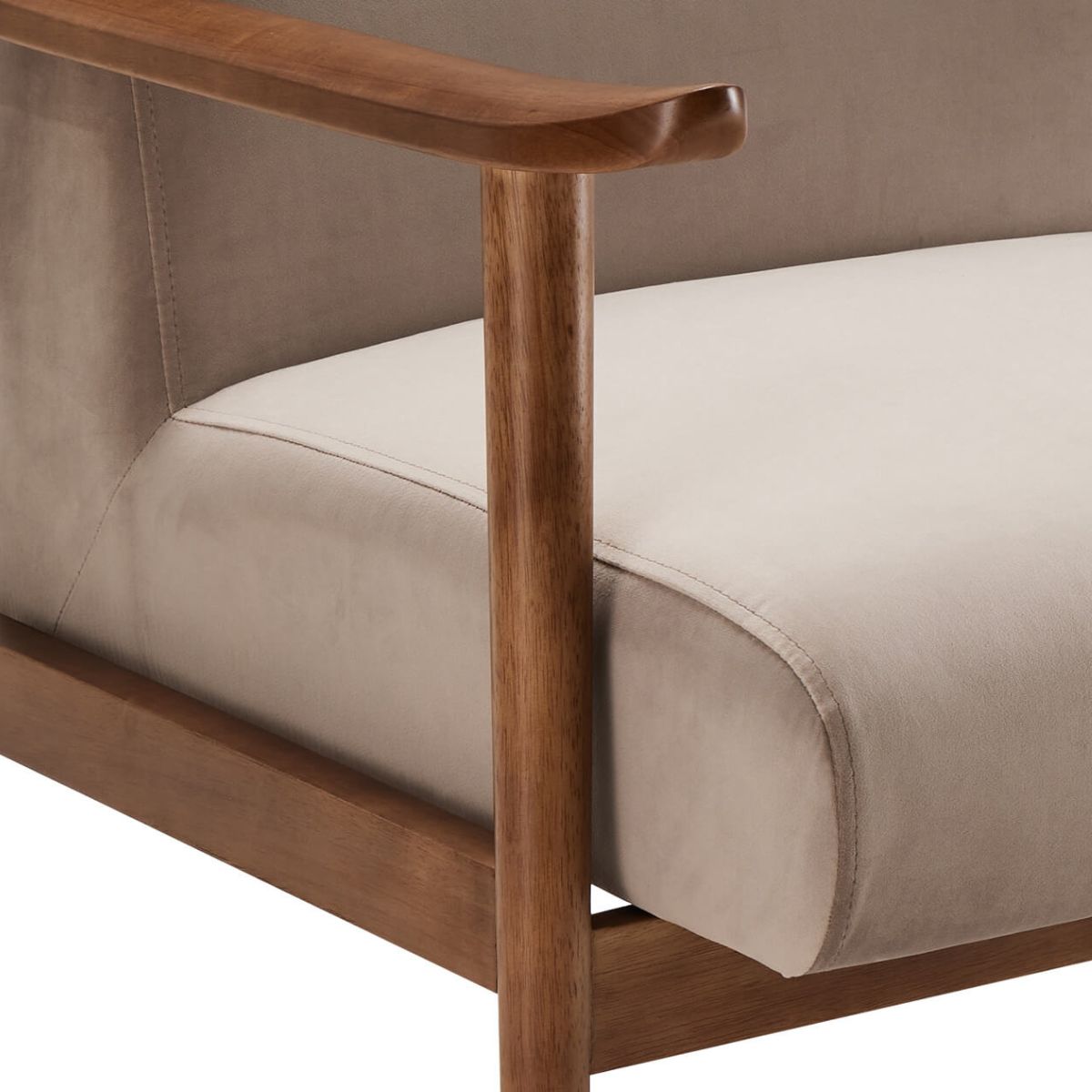 Fauteuil d'appoint en velours Hiram