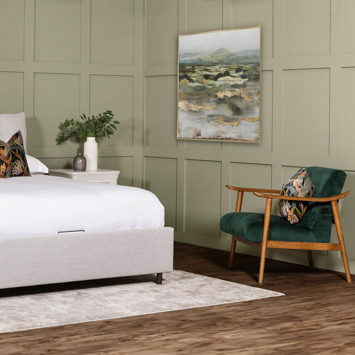 Fauteuil d'appoint en velours Hiram