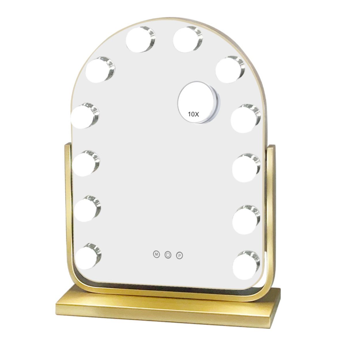 Miroir Hollywood en arc doré