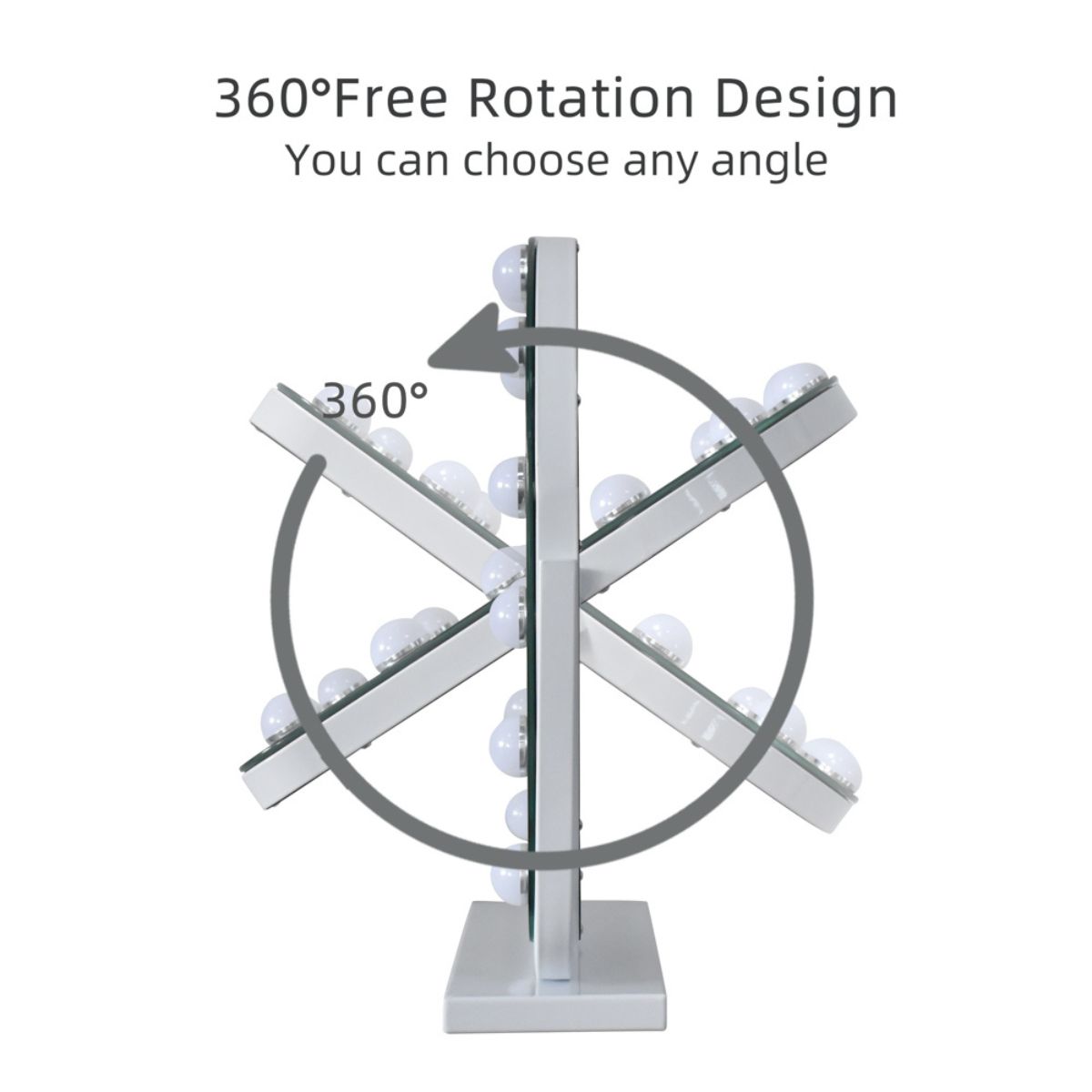 Miroir Hollywood en arc doré