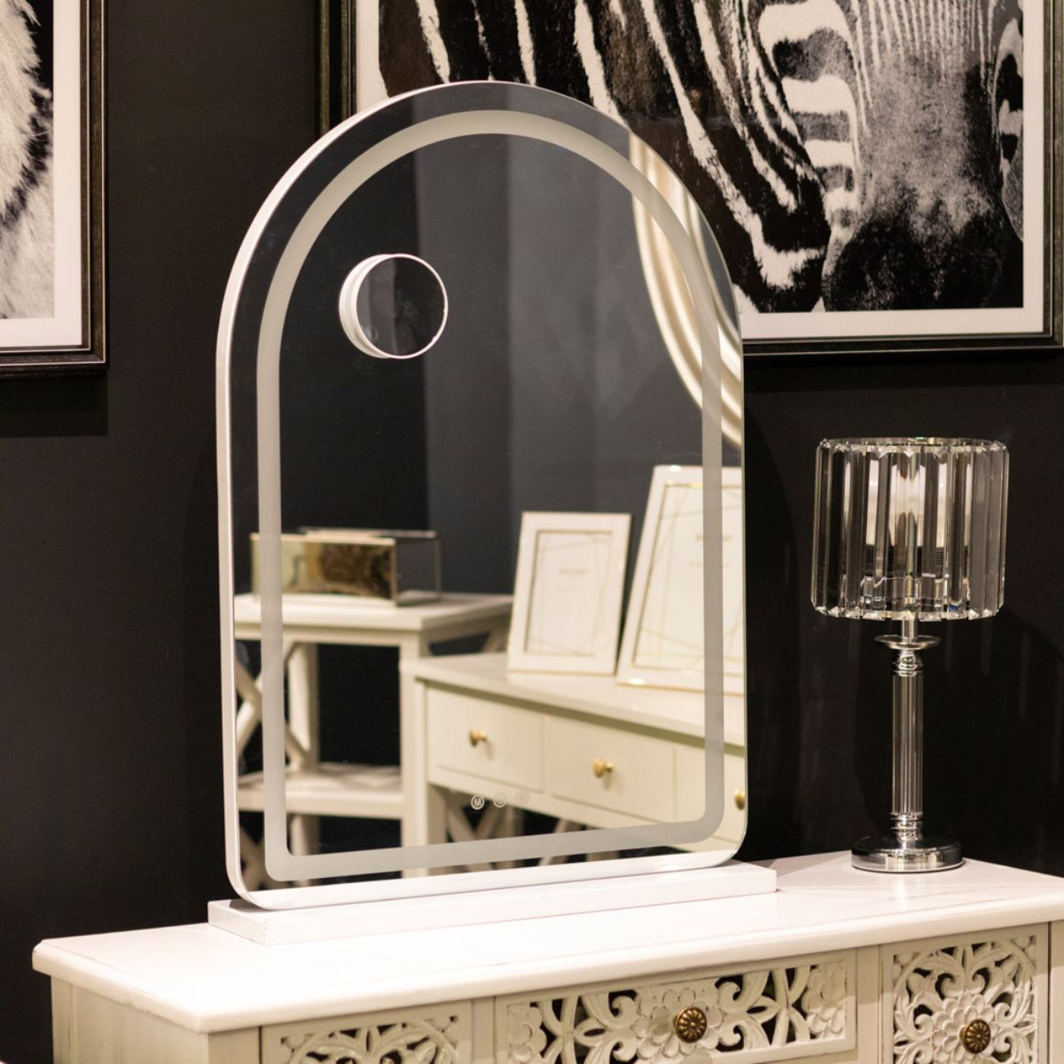 Miroir de coiffeuse Hollywood White Arch