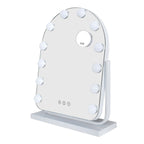 Miroir Hollywood blanc arqué