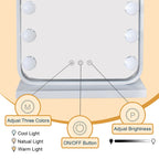 Miroir Hollywood blanc arqué