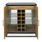 Meuble bar Inishmore en chêne et métal